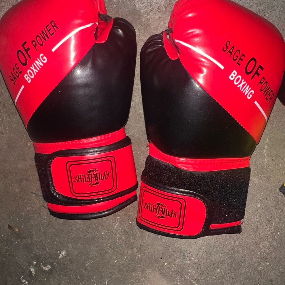 Red and Black Boxing Gloves